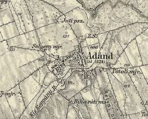 Ádánd térképe - 1869-1887